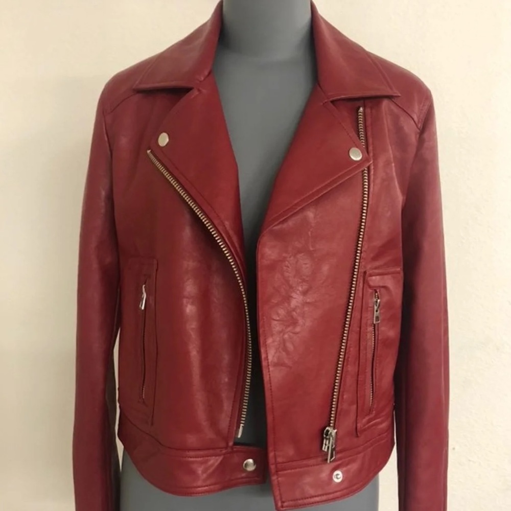 [Custom Made] Faux leather bike jacket